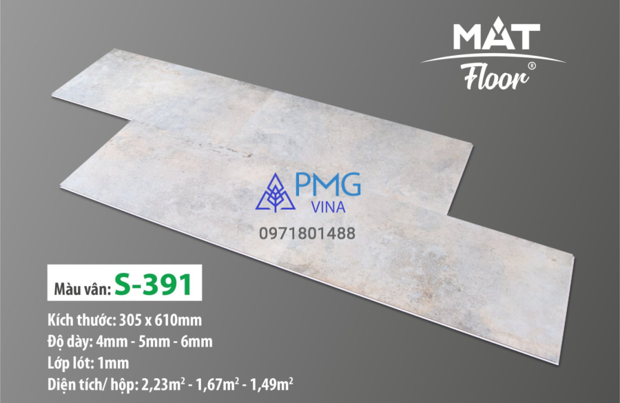 Sàn nhựa  Mat Floor 4mm S 391