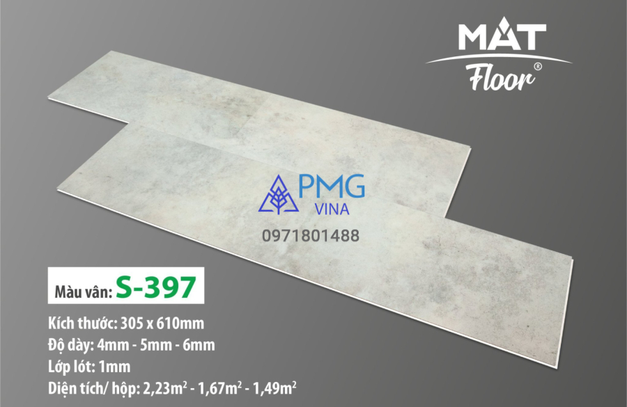 Sàn nhựa  Mat Floor 4mm S 397